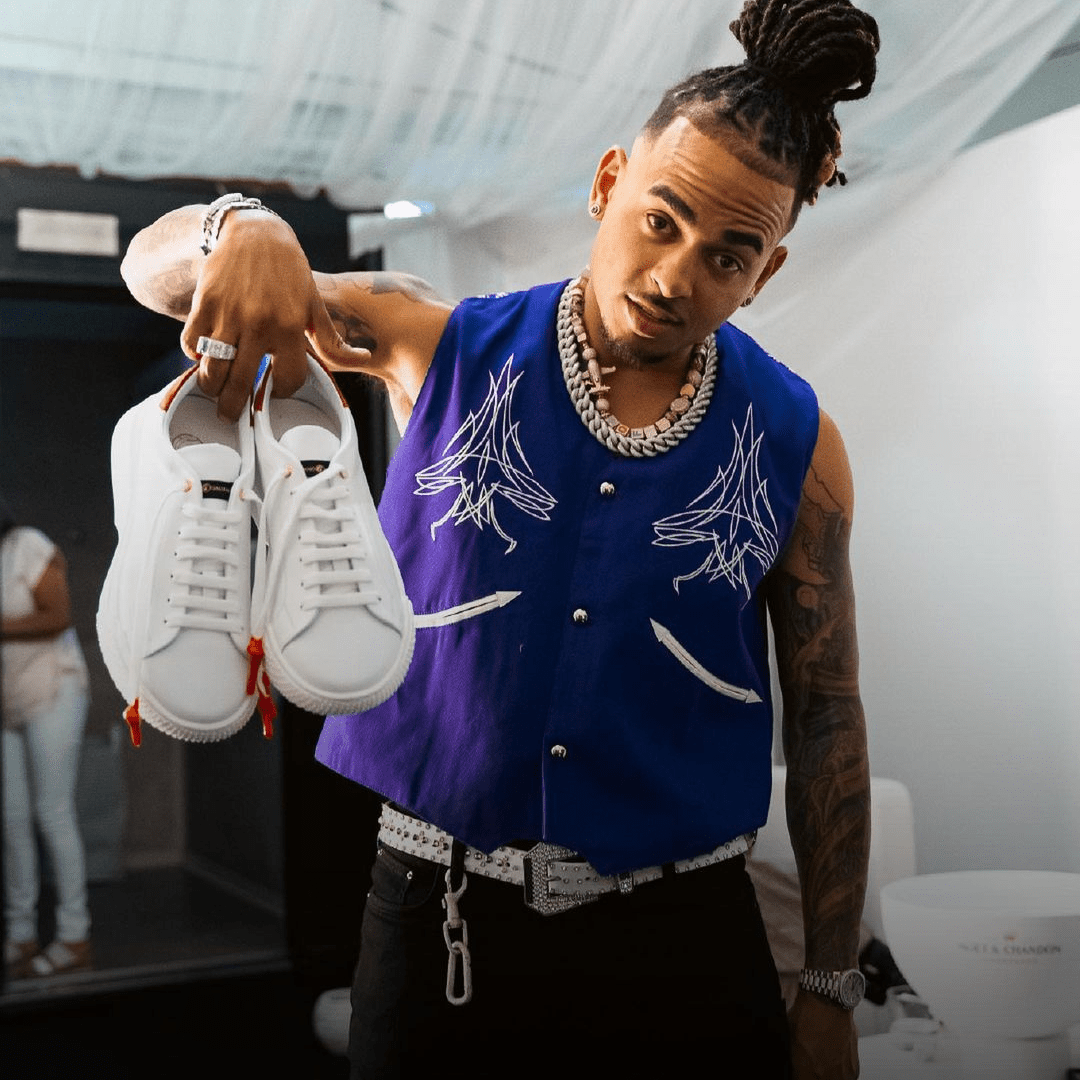 Nemesis White | Red | Limited for Ozuna - Giuliano Galiano | Handcrafted Luxury Sneakers Made In Italy