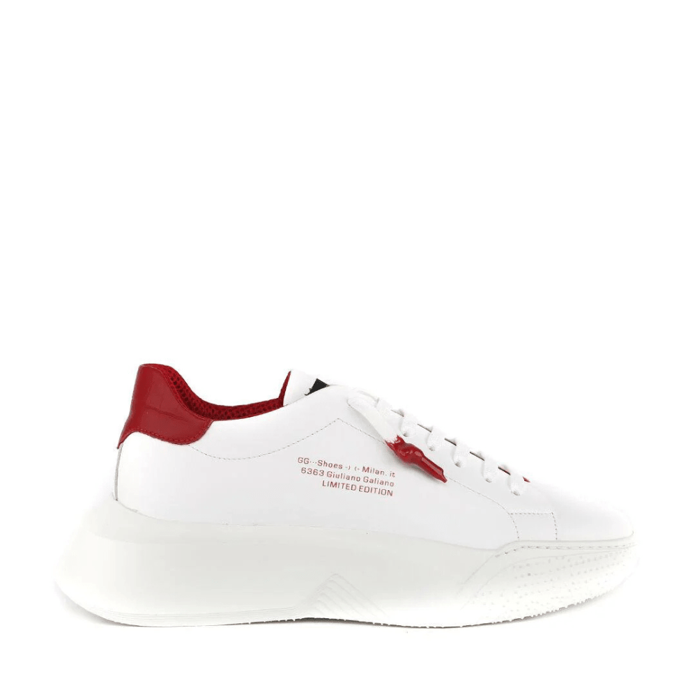 Nemesis White | Red | Limited for Ozuna - Giuliano Galiano | Handcrafted Luxury Sneakers Made In Italy