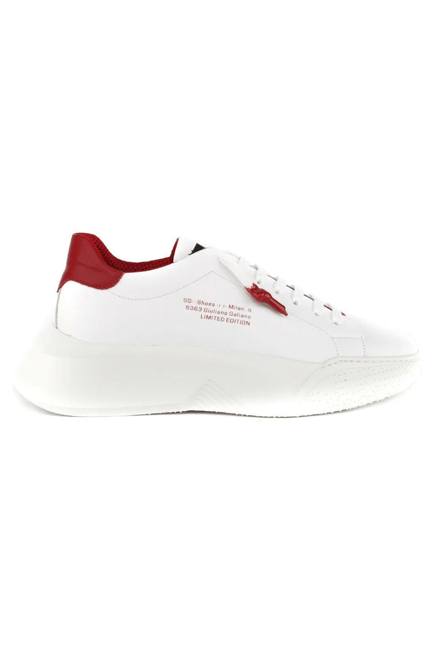 Nemesis White | Red | Limited for Ozuna - Giuliano Galiano | Handcrafted Luxury Sneakers Made In Italy