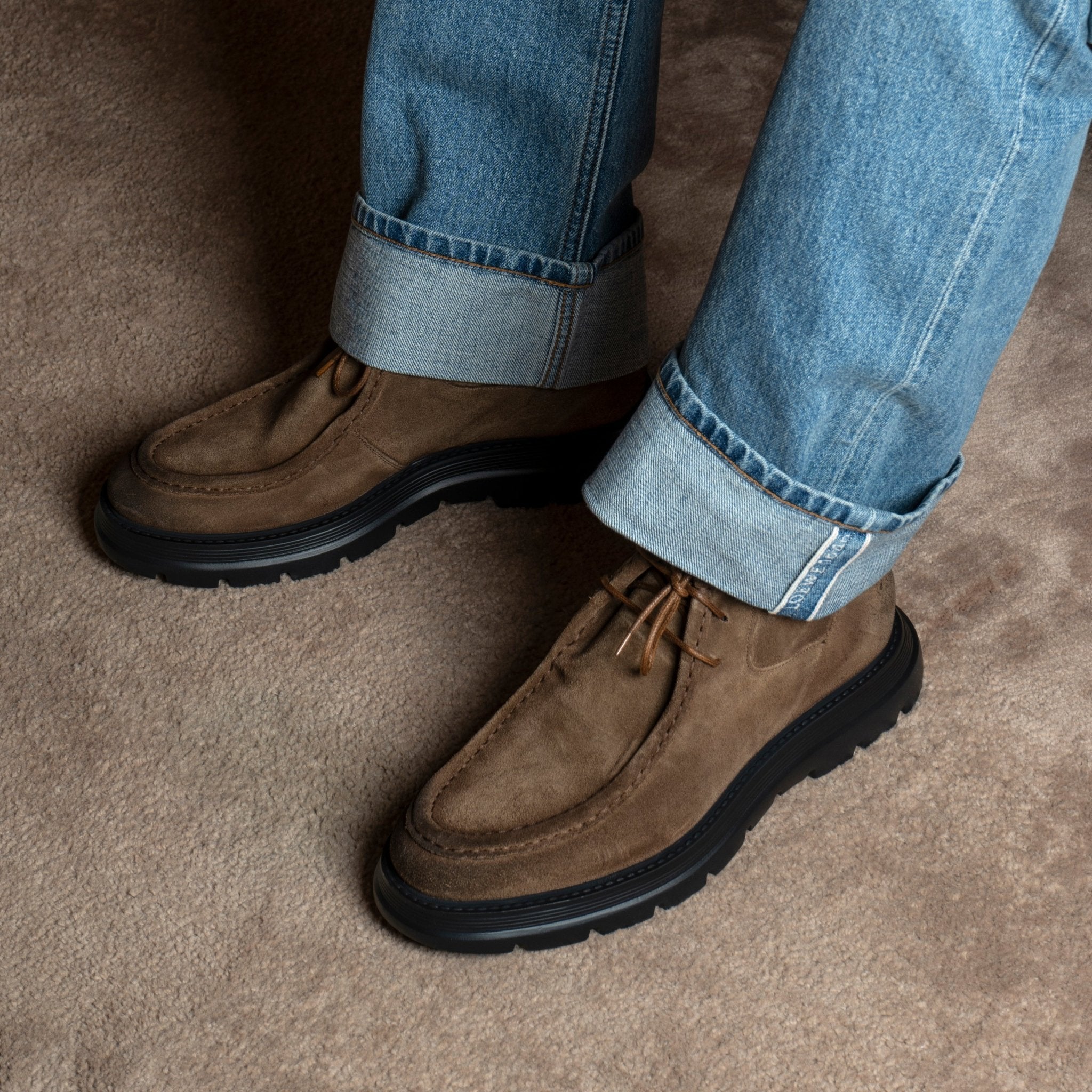 Polacchine Caviar | Brown | In suede - Giuliano Galiano | Handcrafted Luxury Sneakers Made In Italy