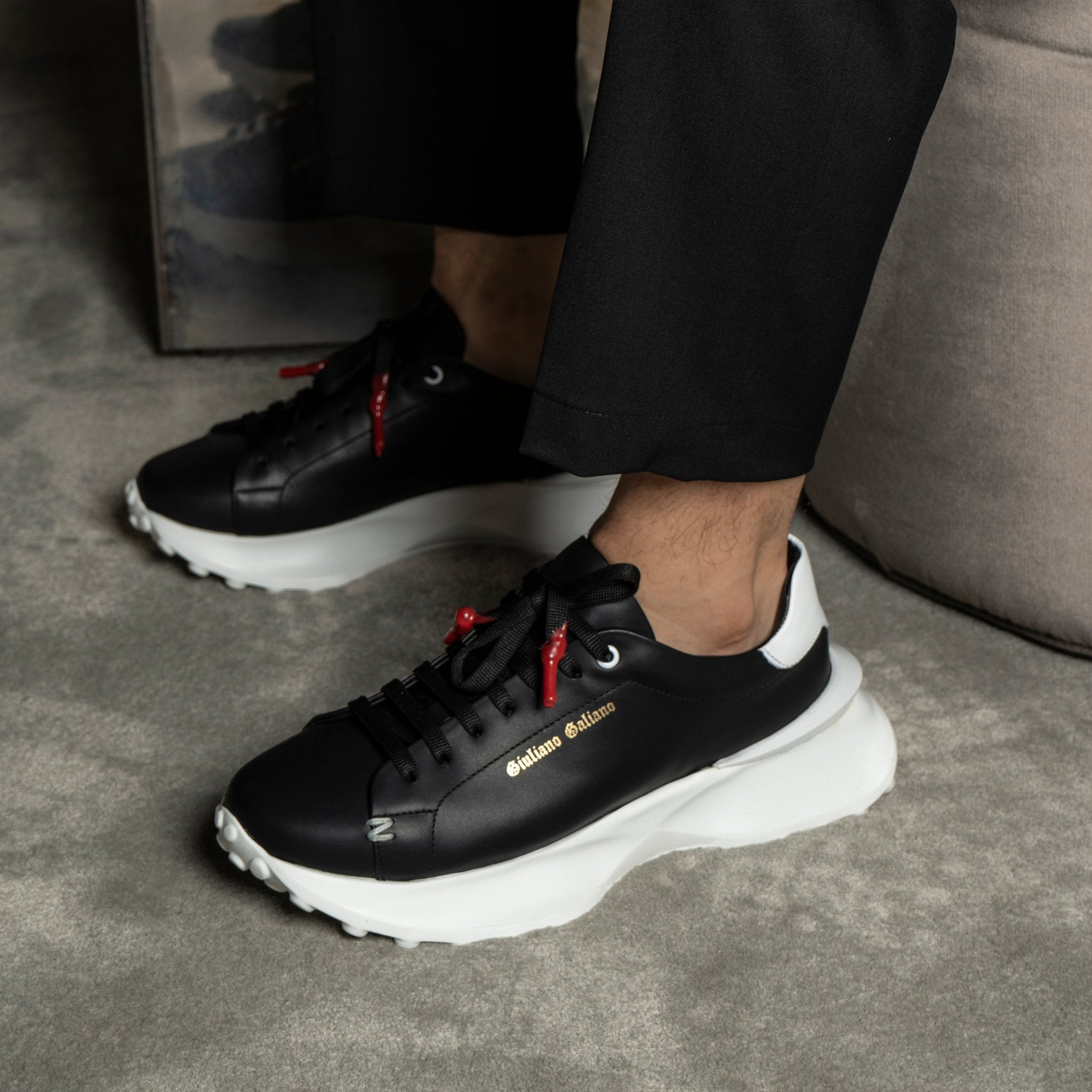 Raptor 1 | Black - Giuliano Galiano | Handcrafted Luxury Sneakers Made In Italy