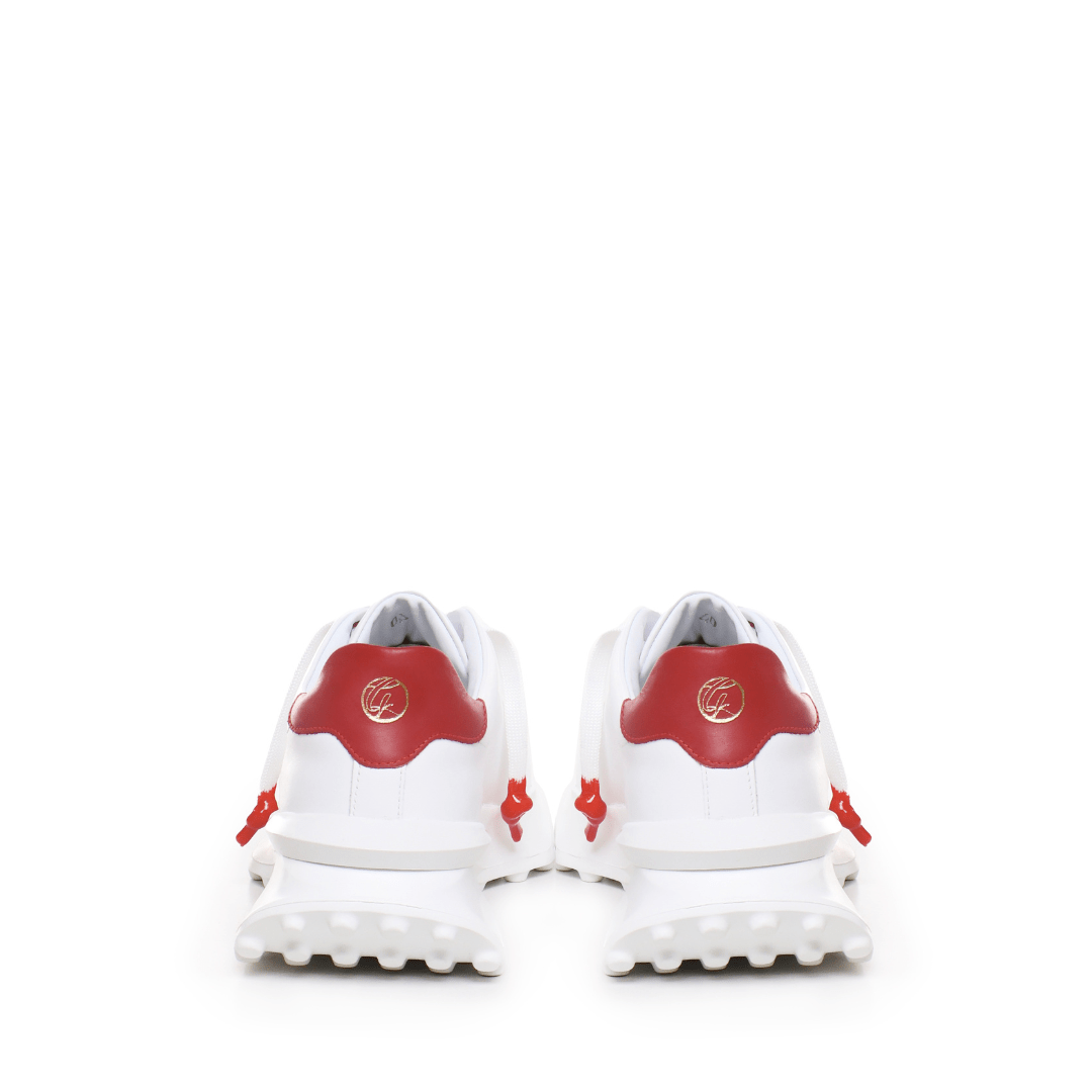 Raptor 1 | White Red - Giuliano Galiano | Handcrafted Luxury Sneakers Made In Italy