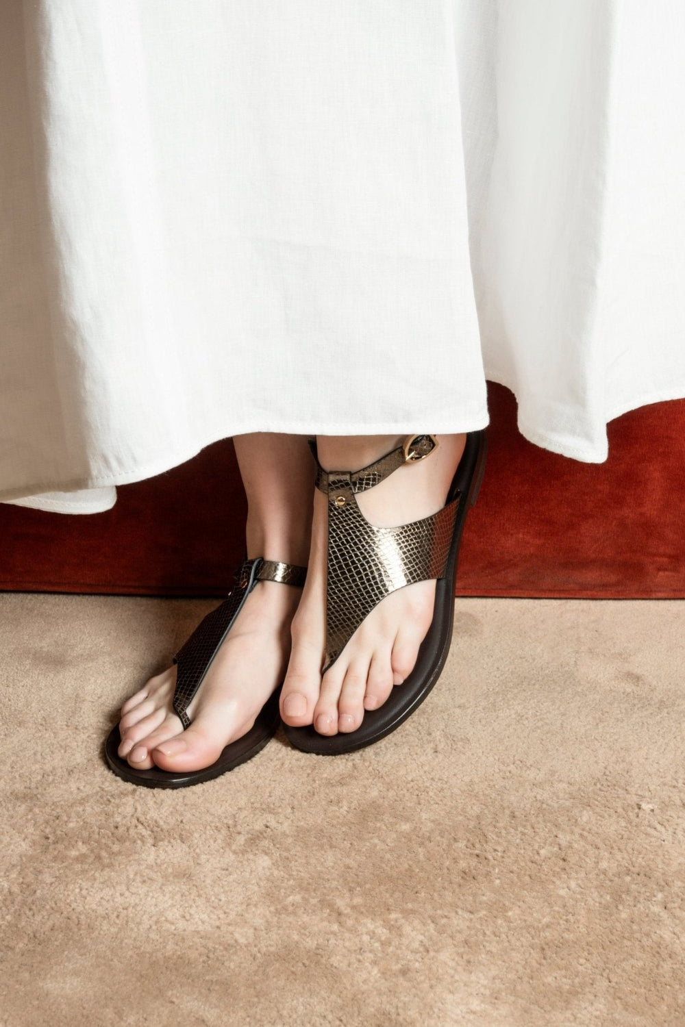 Sissy Sandals | Black - Giuliano Galiano | Handcrafted Luxury Sneakers Made In Italy