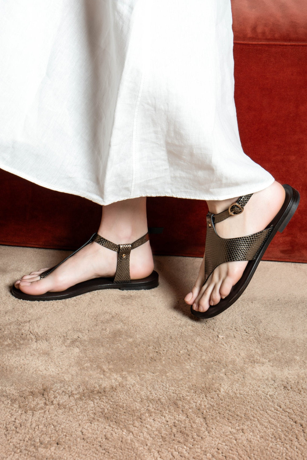 Sissy Sandals | Black - Giuliano Galiano | Handcrafted Luxury Sneakers Made In Italy