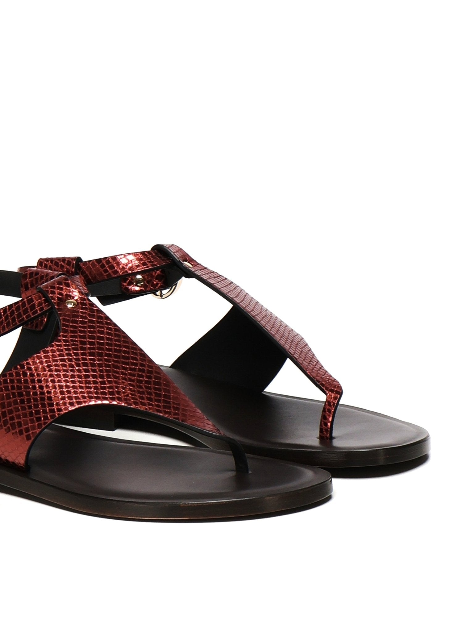 Sissy Sandals | Bordeaux - Giuliano Galiano | Handcrafted Luxury Sneakers Made In Italy