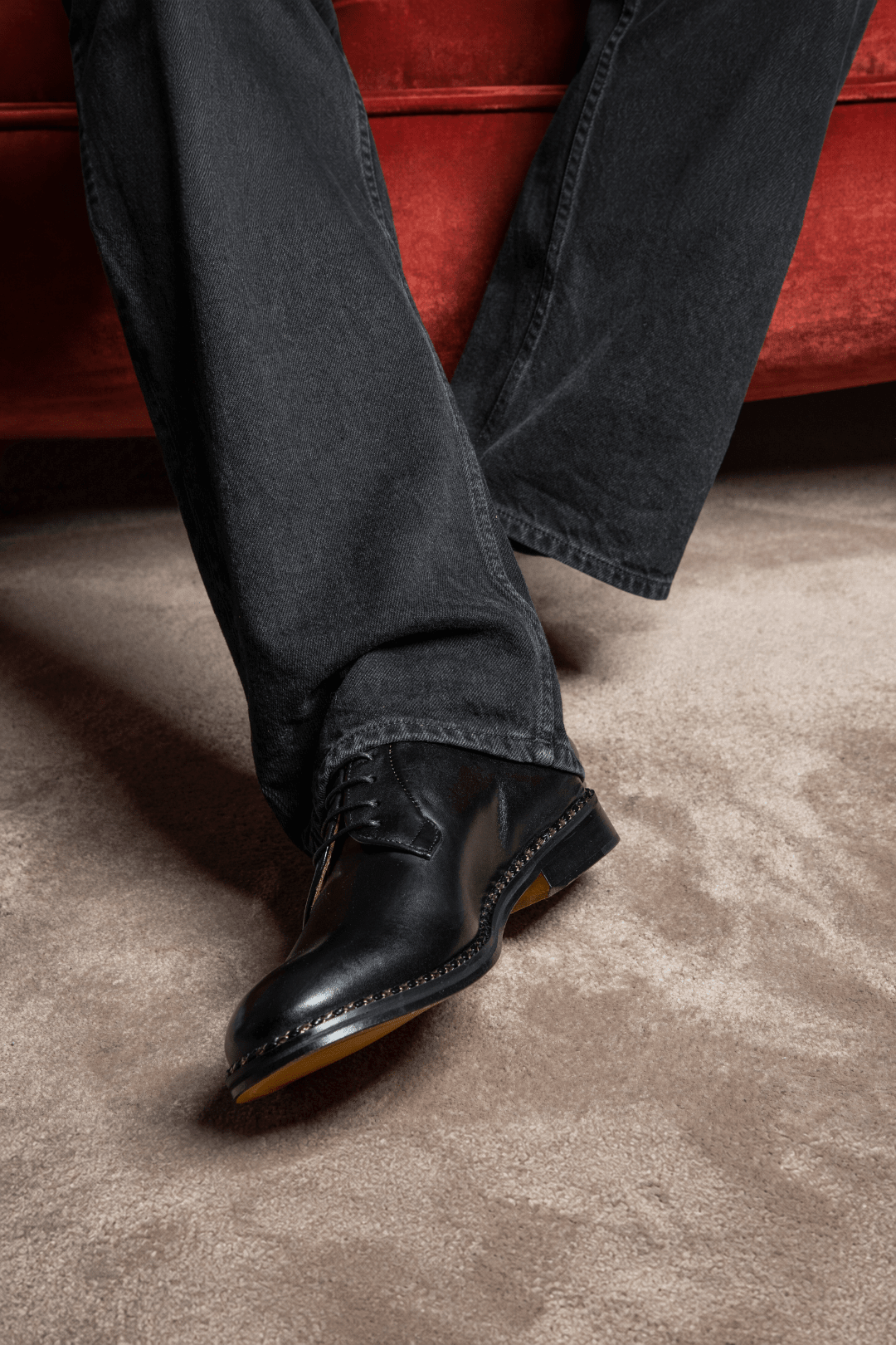 Stringate | Black - Giuliano Galiano | Handcrafted Luxury Sneakers Made In Italy
