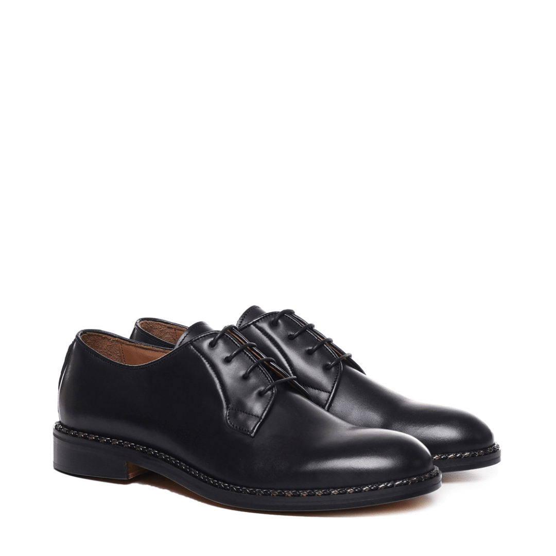Stringate | Black - Giuliano Galiano | Handcrafted Luxury Sneakers Made In Italy