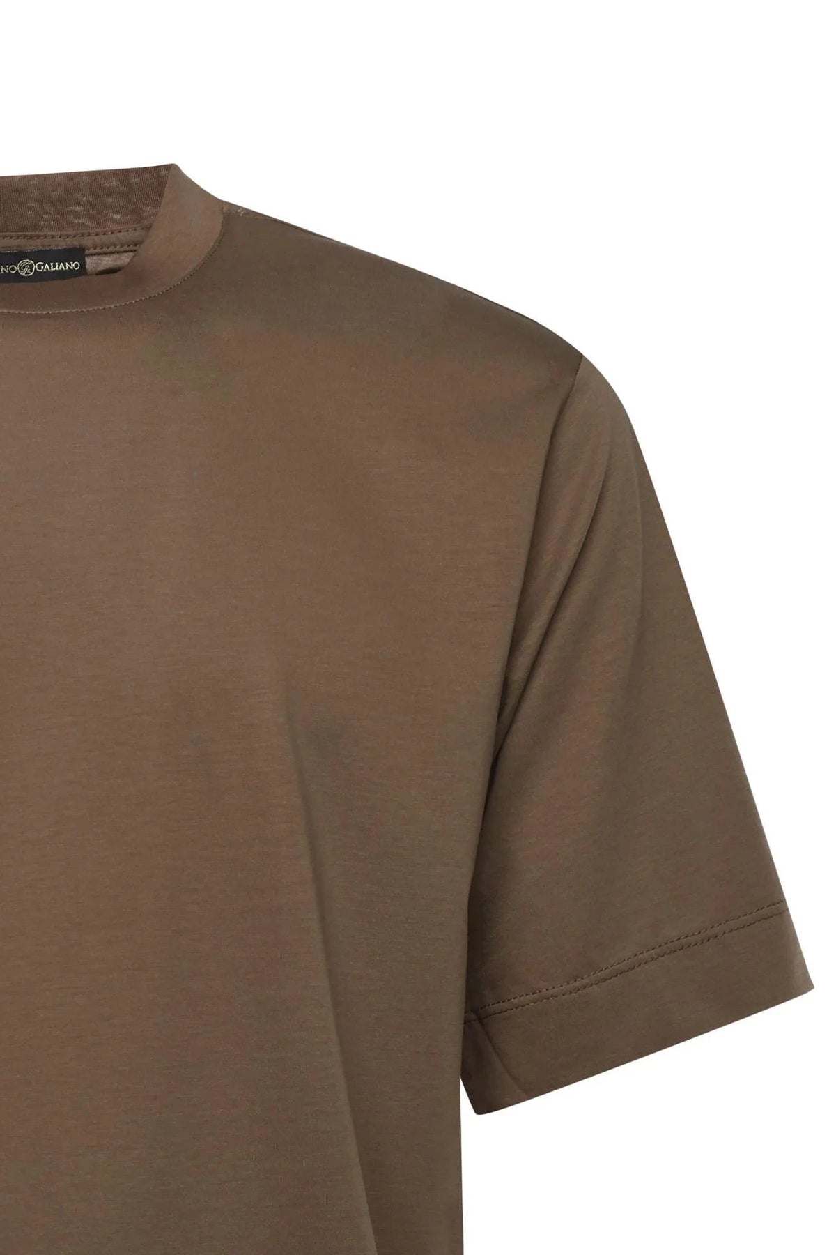T-Shirt Aigue | Mud | Cotton - Giuliano Galiano | Handcrafted Luxury Sneakers Made In Italy