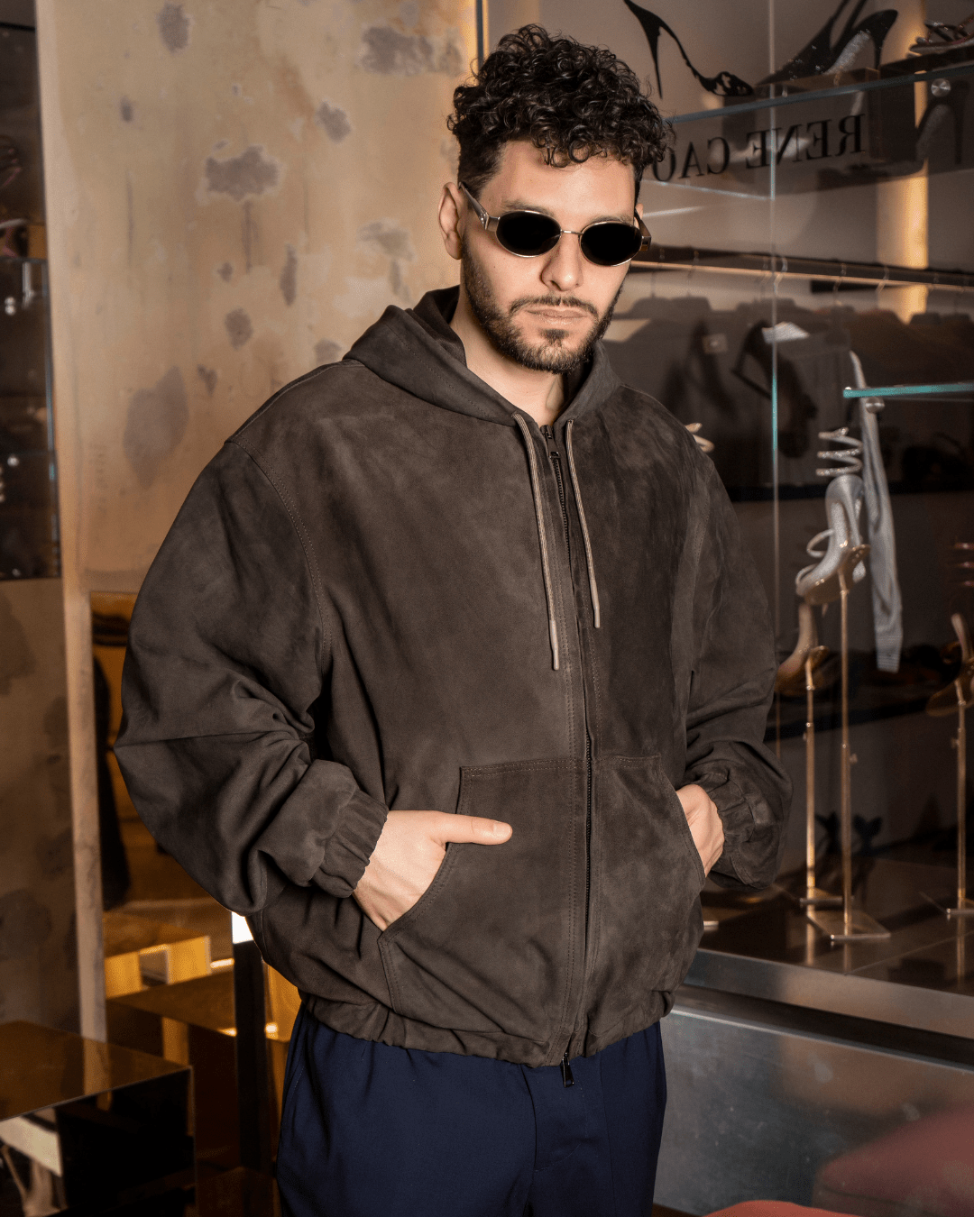 Wall Street | Sweatshirt | Brown - Giuliano Galiano | Handcrafted Luxury Sneakers Made In Italy