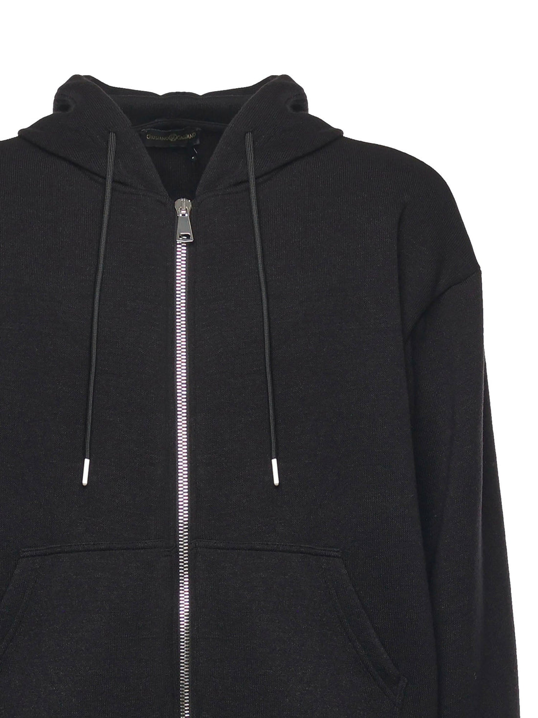 Zip - up | Sweatshirt | Black - Giuliano Galiano | Handcrafted Luxury Sneakers Made In Italy