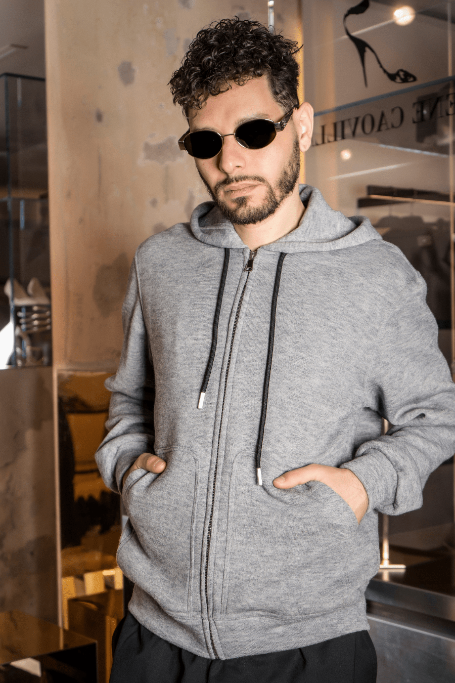 Zip - up | Sweatshirt | Grey - Giuliano Galiano | Handcrafted Luxury Sneakers Made In Italy
