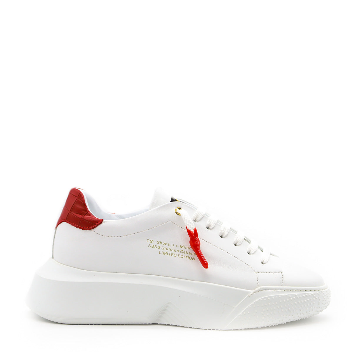Nemesis White | Red Leather | Woman
