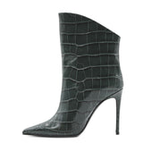Elise Boots | Verde Bosco | Croc Style | Woman