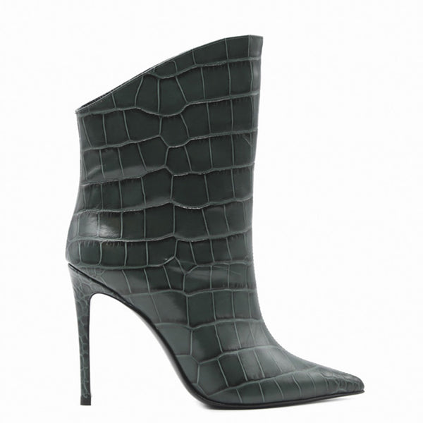 Elise Boots | Verde Bosco | Croc Style | Woman
