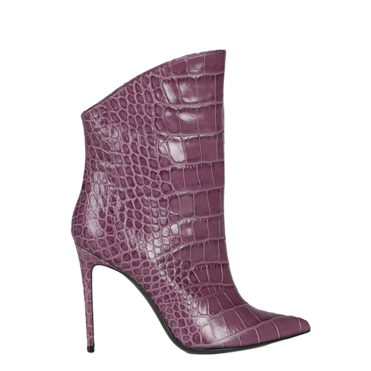 Cizme Elise | Mov | Stil Croc | Femeie
