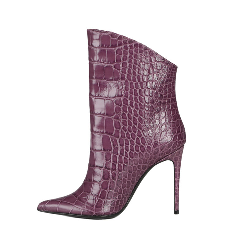 Cizme Elise | Mov | Stil Croc | Femeie