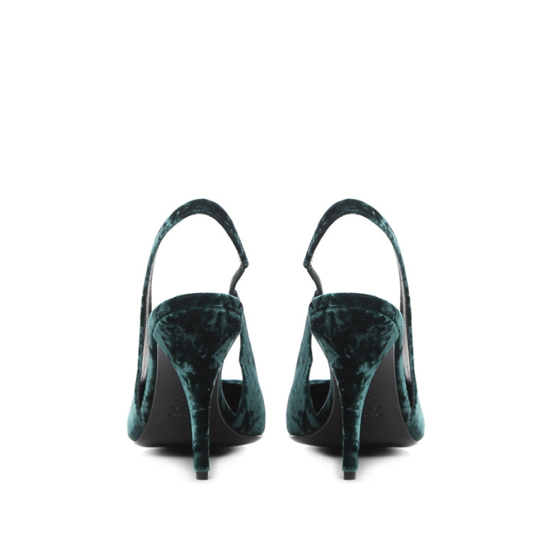 Stefi | Slingback | Verde | Velluto