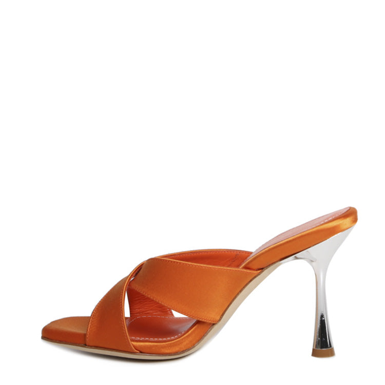 Sandali Edina | Satin | Arancia