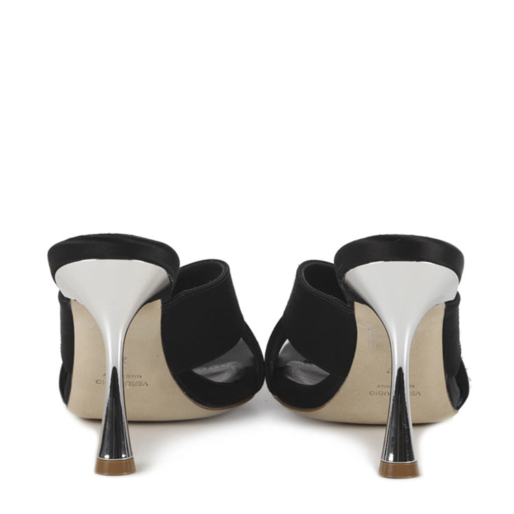 Sandali Edina | Satin | Nero