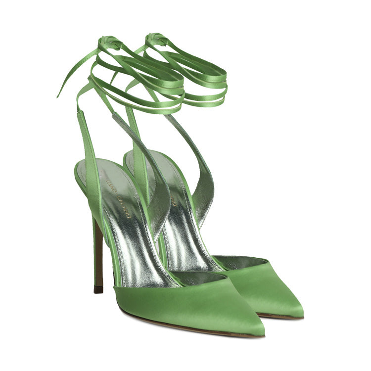 Naomi | Slingback | Dècolletè | Raso Verde
