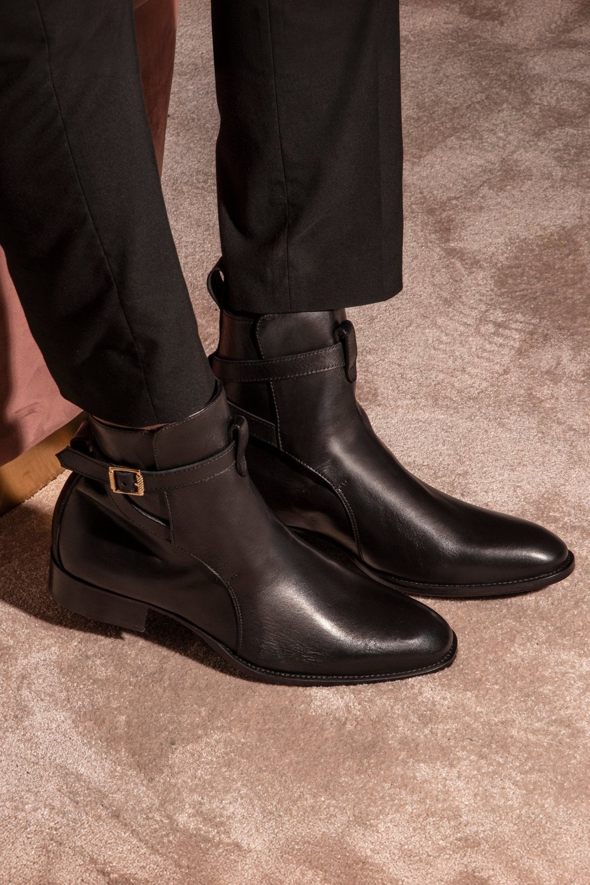 Ankle Boots | Smooth Black Leather - Giuliano Galiano | Handcrafted Luxury Sneakers Made In Italy