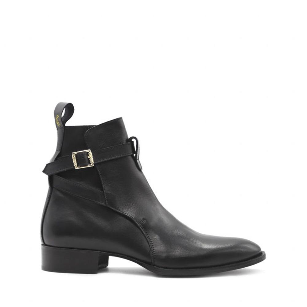 Ankle Boots | Smooth Black Leather - Giuliano Galiano | Handcrafted Luxury Sneakers Made In Italy