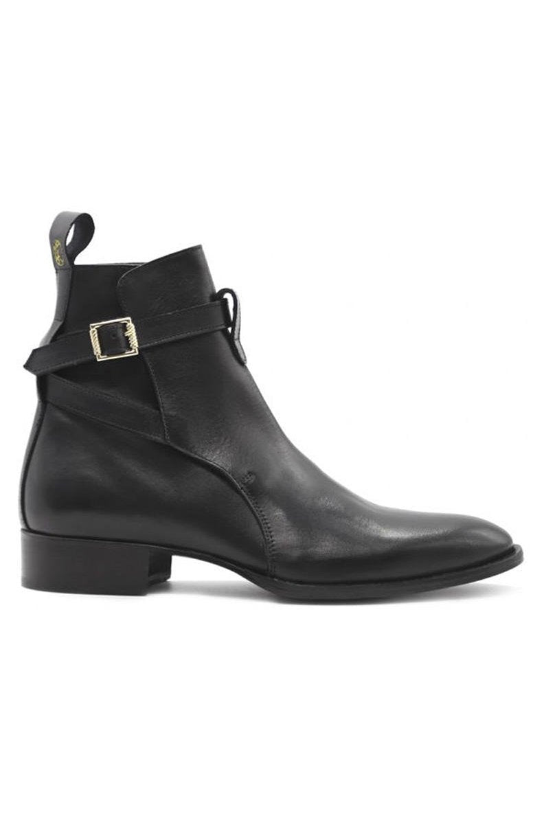 Ankle Boots | Smooth Black Leather - Giuliano Galiano | Handcrafted Luxury Sneakers Made In Italy
