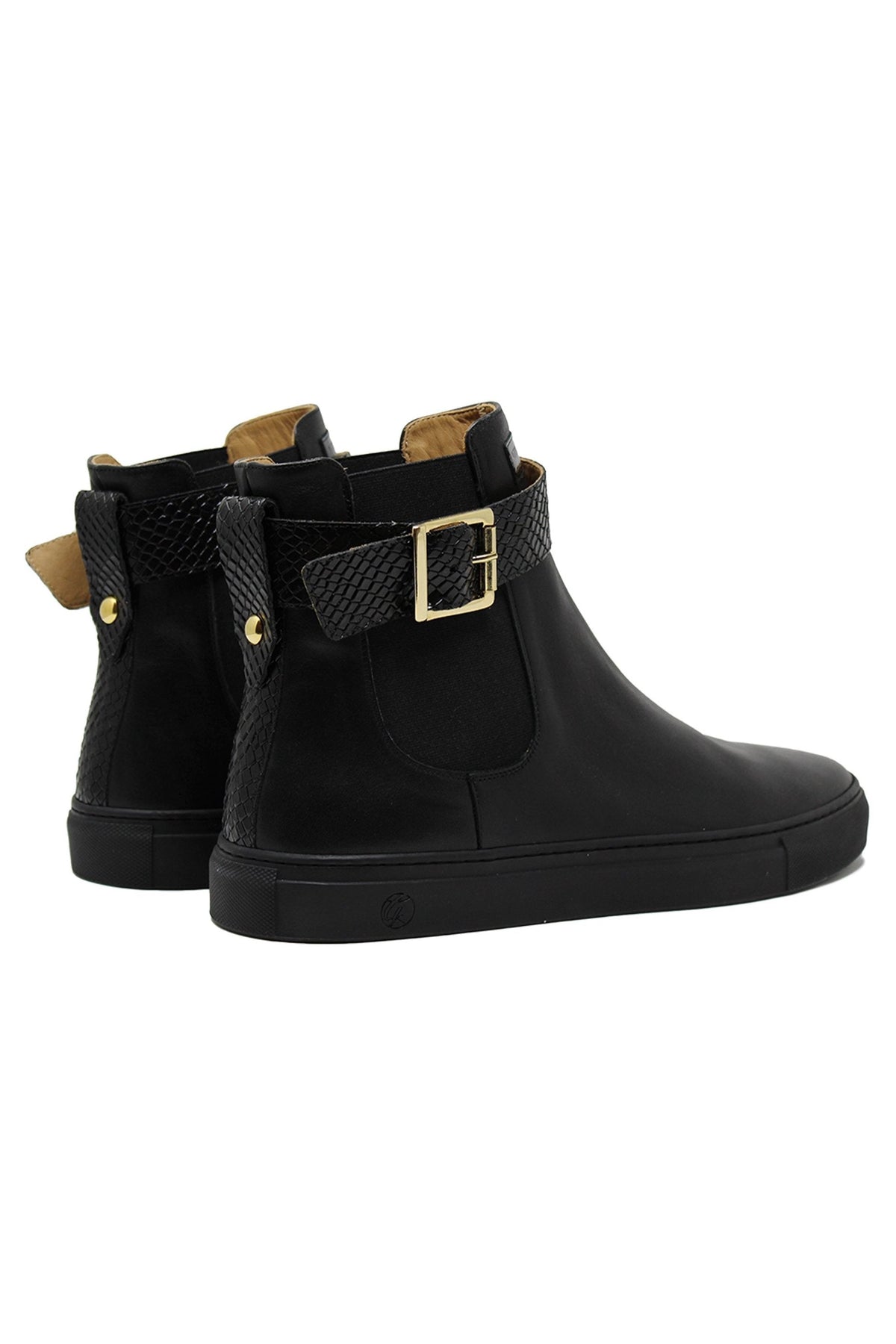 Beatols | Black | Leather Hardware - Giuliano Galiano | Handcrafted Luxury Sneakers Made In Italy