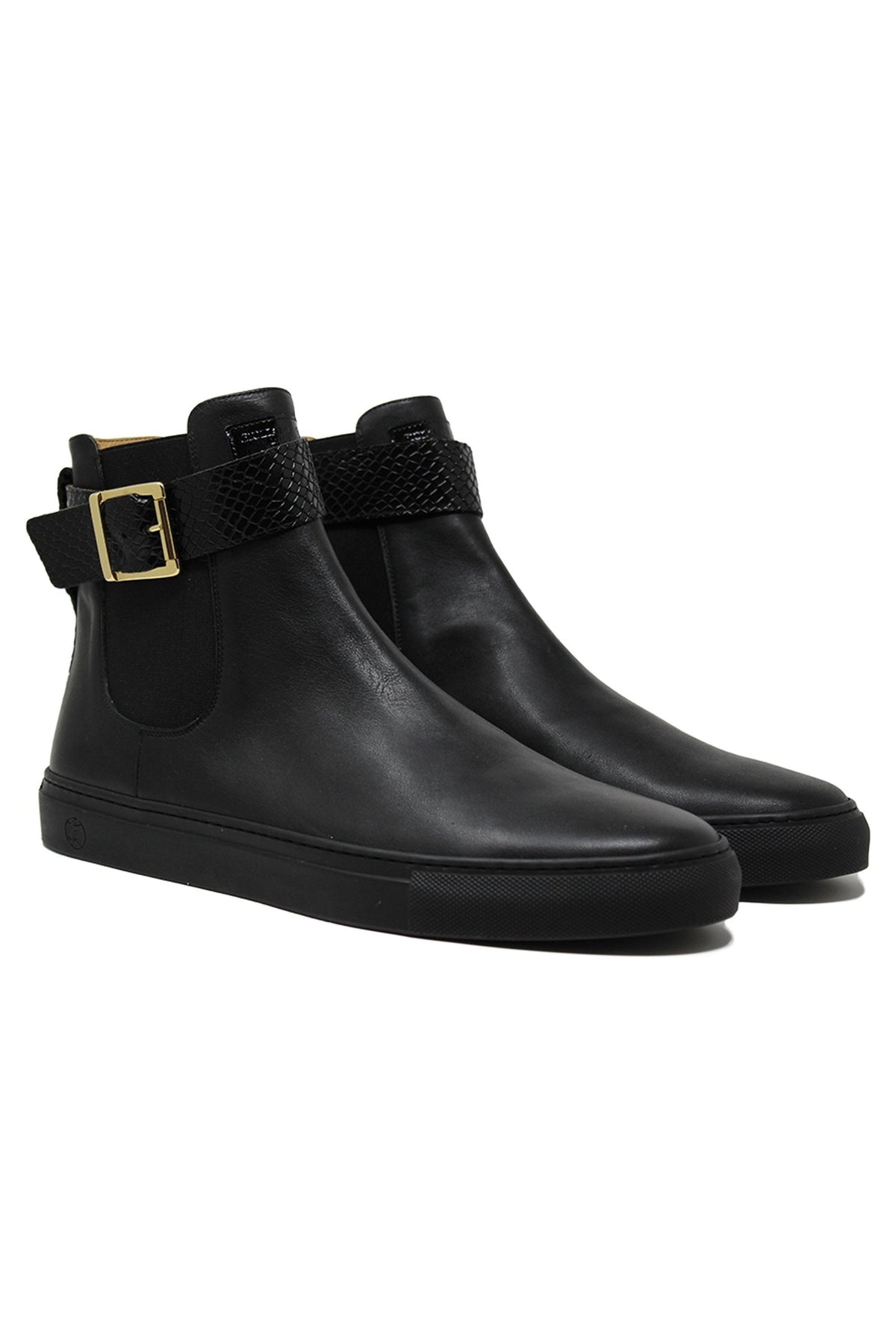 Beatols | Black | Leather Hardware - Giuliano Galiano | Handcrafted Luxury Sneakers Made In Italy