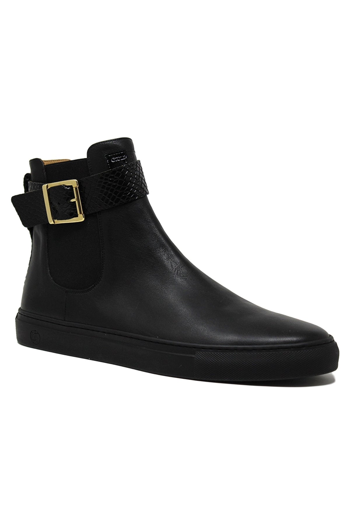 Beatols | Black | Leather Hardware - Giuliano Galiano | Handcrafted Luxury Sneakers Made In Italy