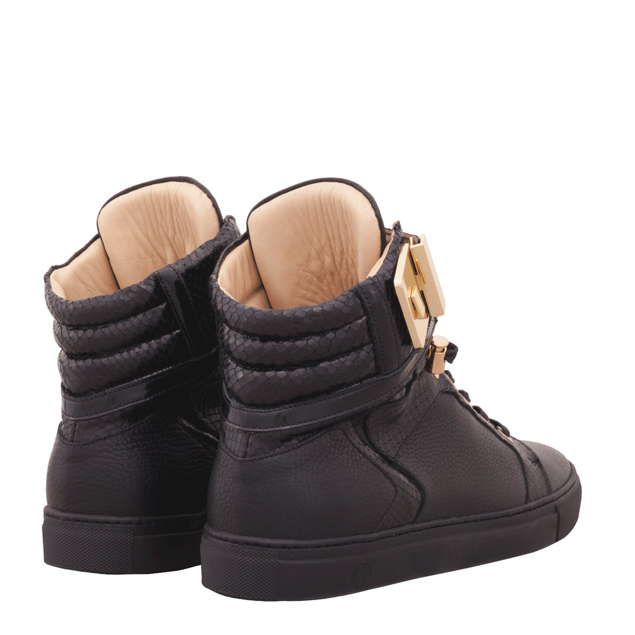 Black Soul Black | Black | Leather | Limited Edition - Giuliano Galiano | Handcrafted Luxury Sneakers Made In Italy