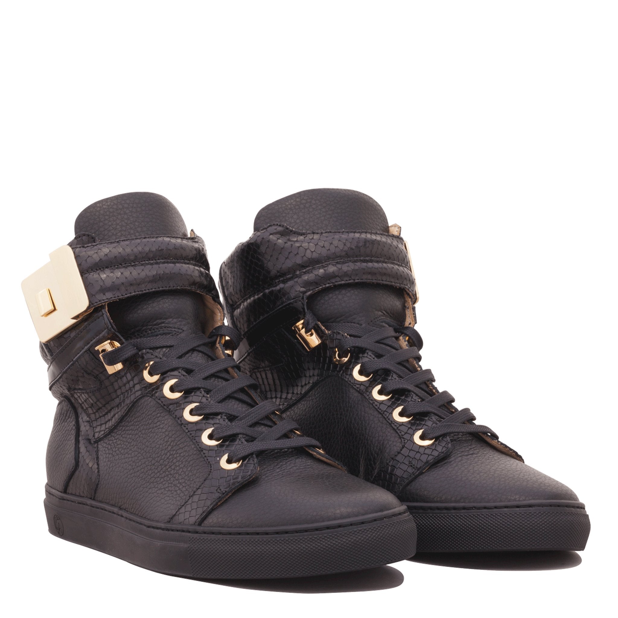 Black Soul Black | Black | Leather | Limited Edition - Giuliano Galiano | Handcrafted Luxury Sneakers Made In Italy
