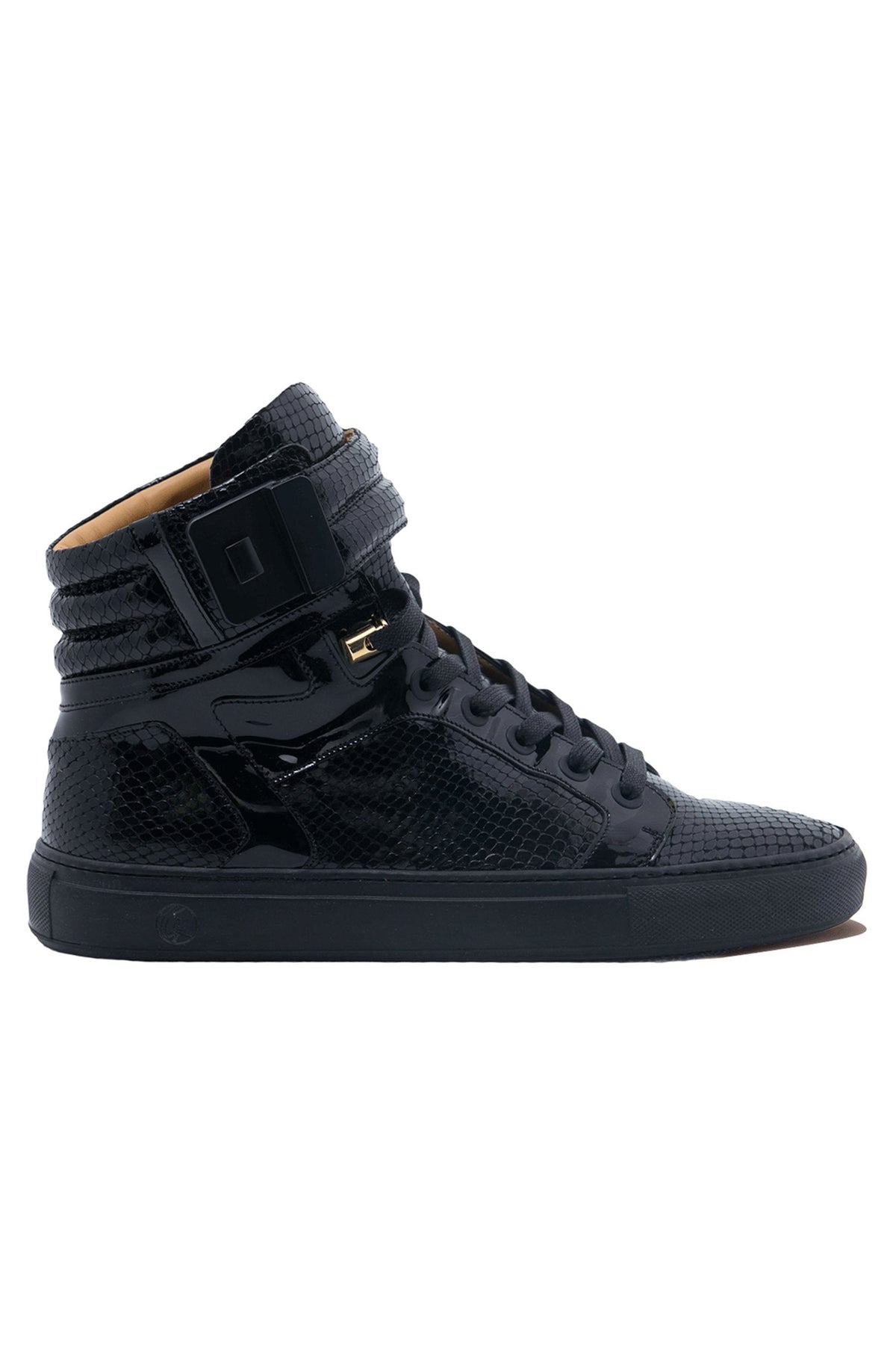 Black Soul Black | Black | Python Mat | Limited Edition - Giuliano Galiano | Handcrafted Luxury Sneakers Made In Italy