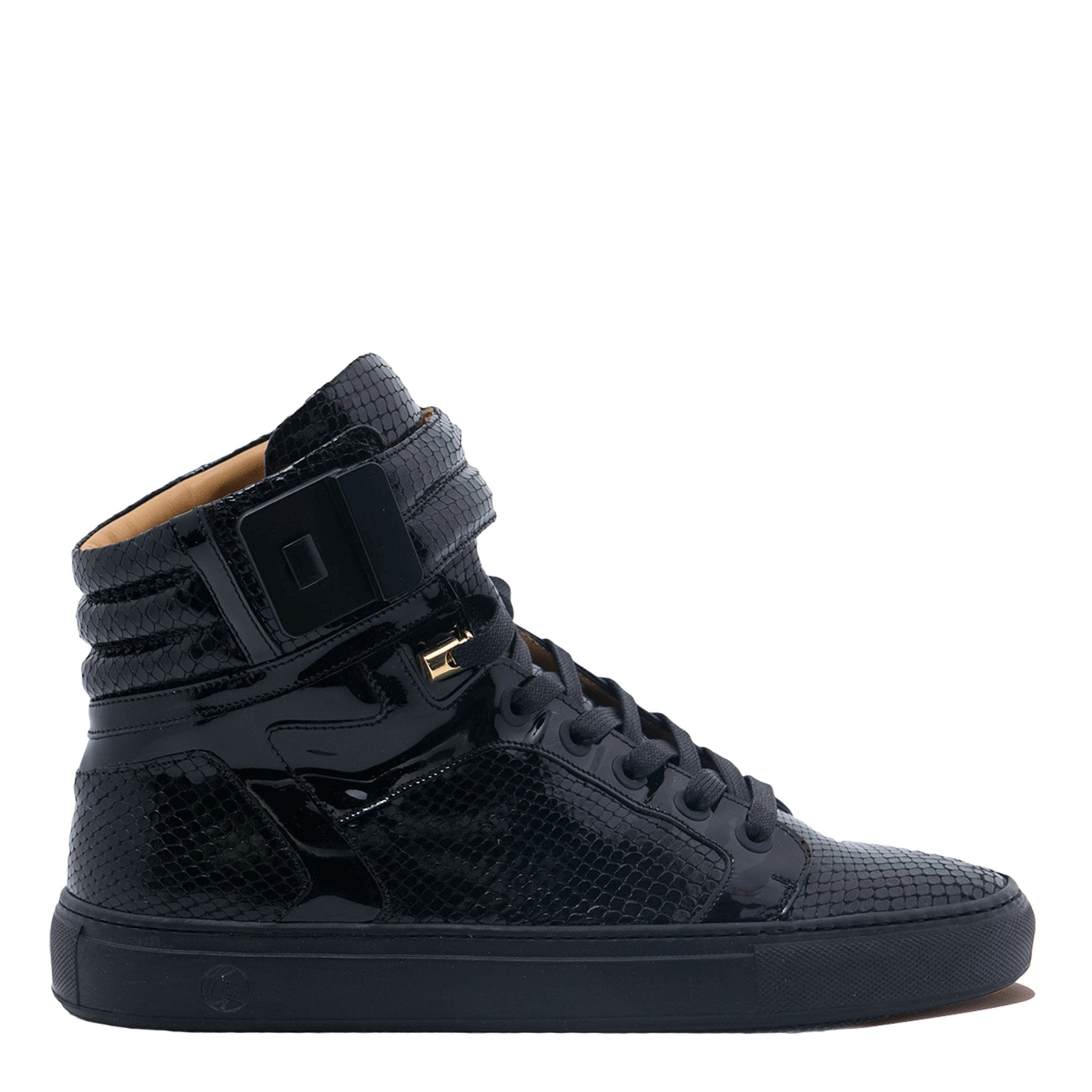 Black Soul Black | Black | Python Mat | Limited Edition - Giuliano Galiano | Handcrafted Luxury Sneakers Made In Italy