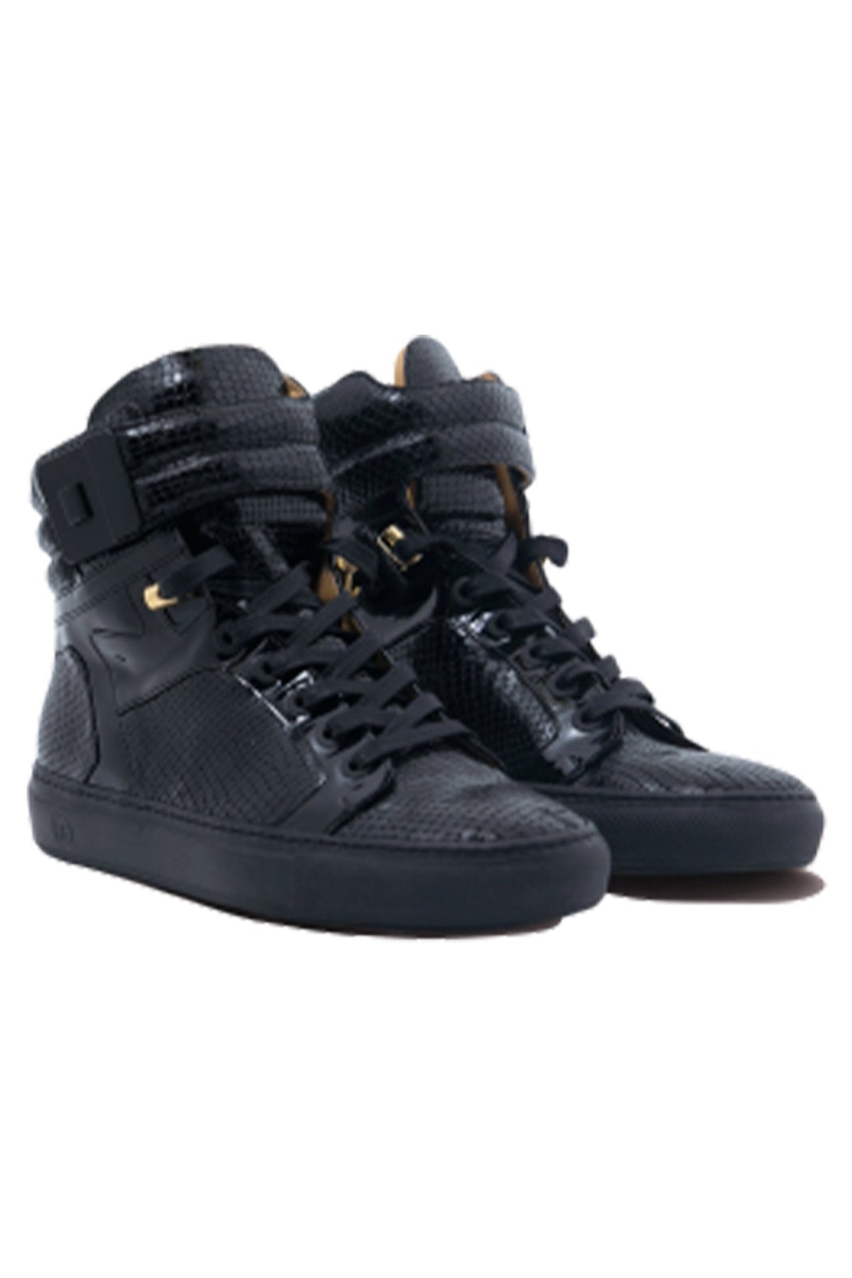 Black Soul Black | Black | Python Mat | Limited Edition - Giuliano Galiano | Handcrafted Luxury Sneakers Made In Italy