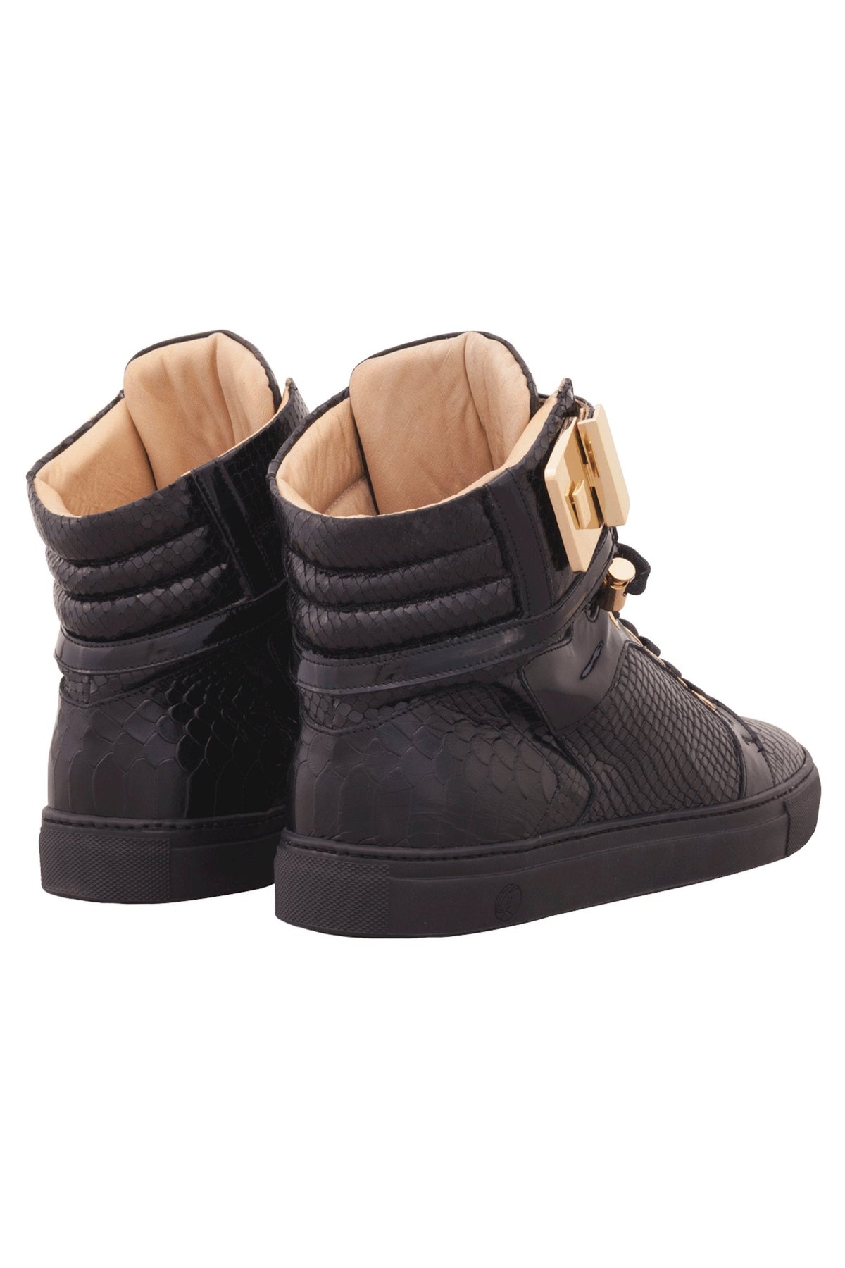 Black Soul Black | Black | Python X FRENCH MONTANA | Limited Edition - Giuliano Galiano | Handcrafted Luxury Sneakers Made In Italy