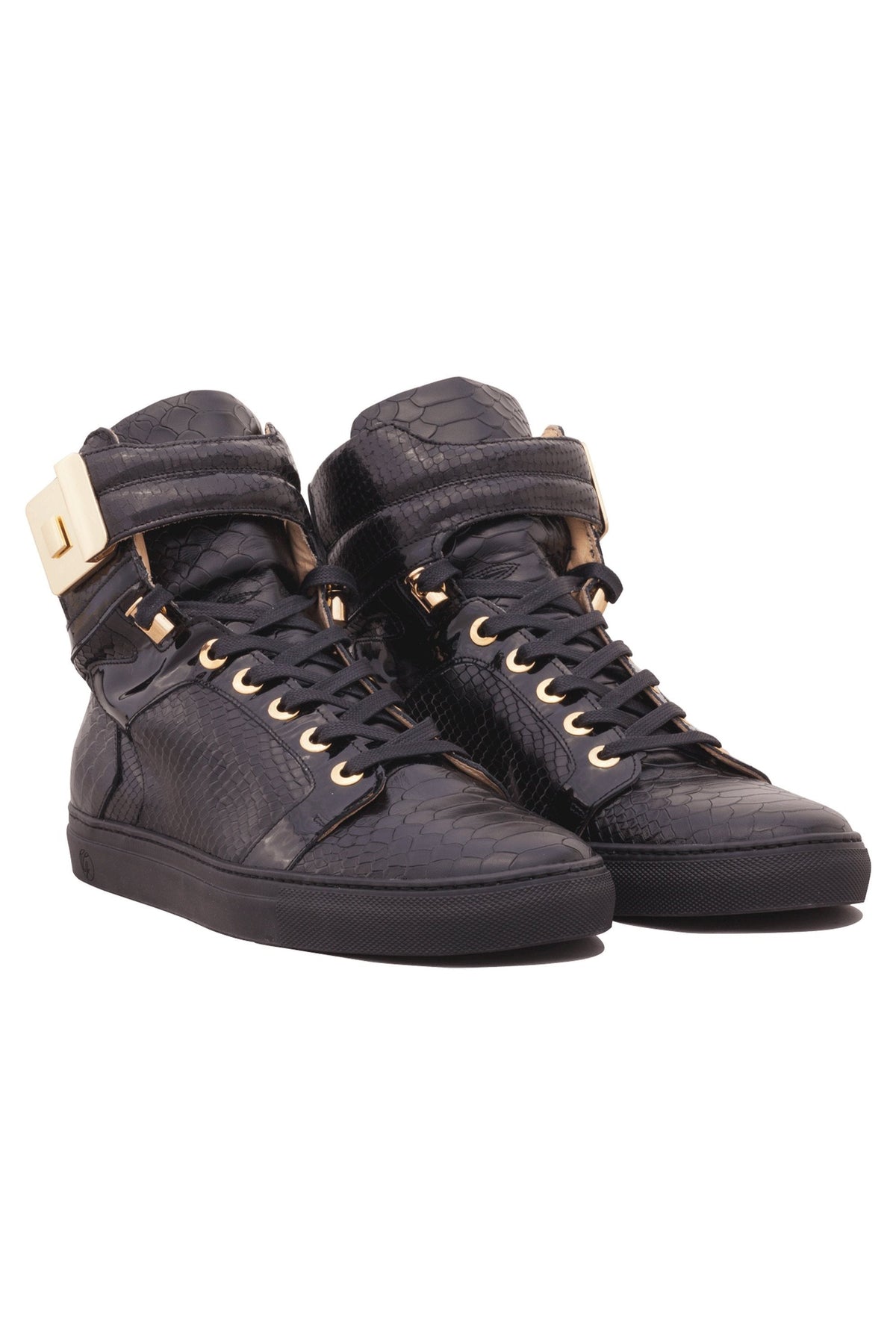 Black Soul Black | Black | Python X FRENCH MONTANA | Limited Edition - Giuliano Galiano | Handcrafted Luxury Sneakers Made In Italy
