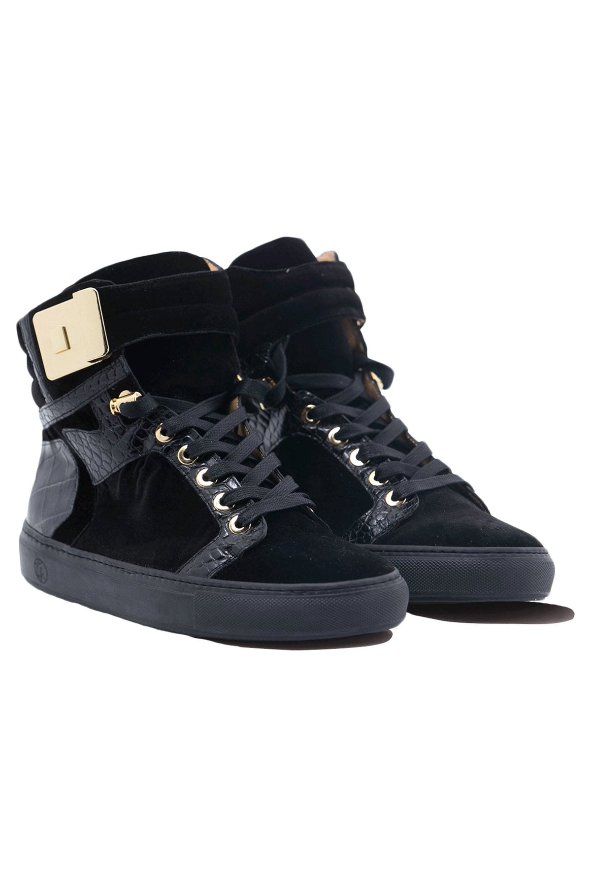 Black Soul Black | Black | Velvet | Limited Edition - Giuliano Galiano | Handcrafted Luxury Sneakers Made In Italy