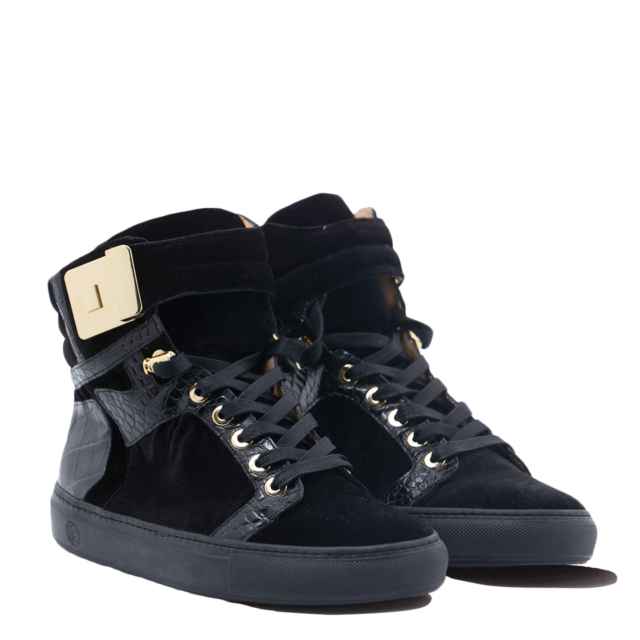 Black Soul Black | Black | Velvet | Limited Edition - Giuliano Galiano | Handcrafted Luxury Sneakers Made In Italy