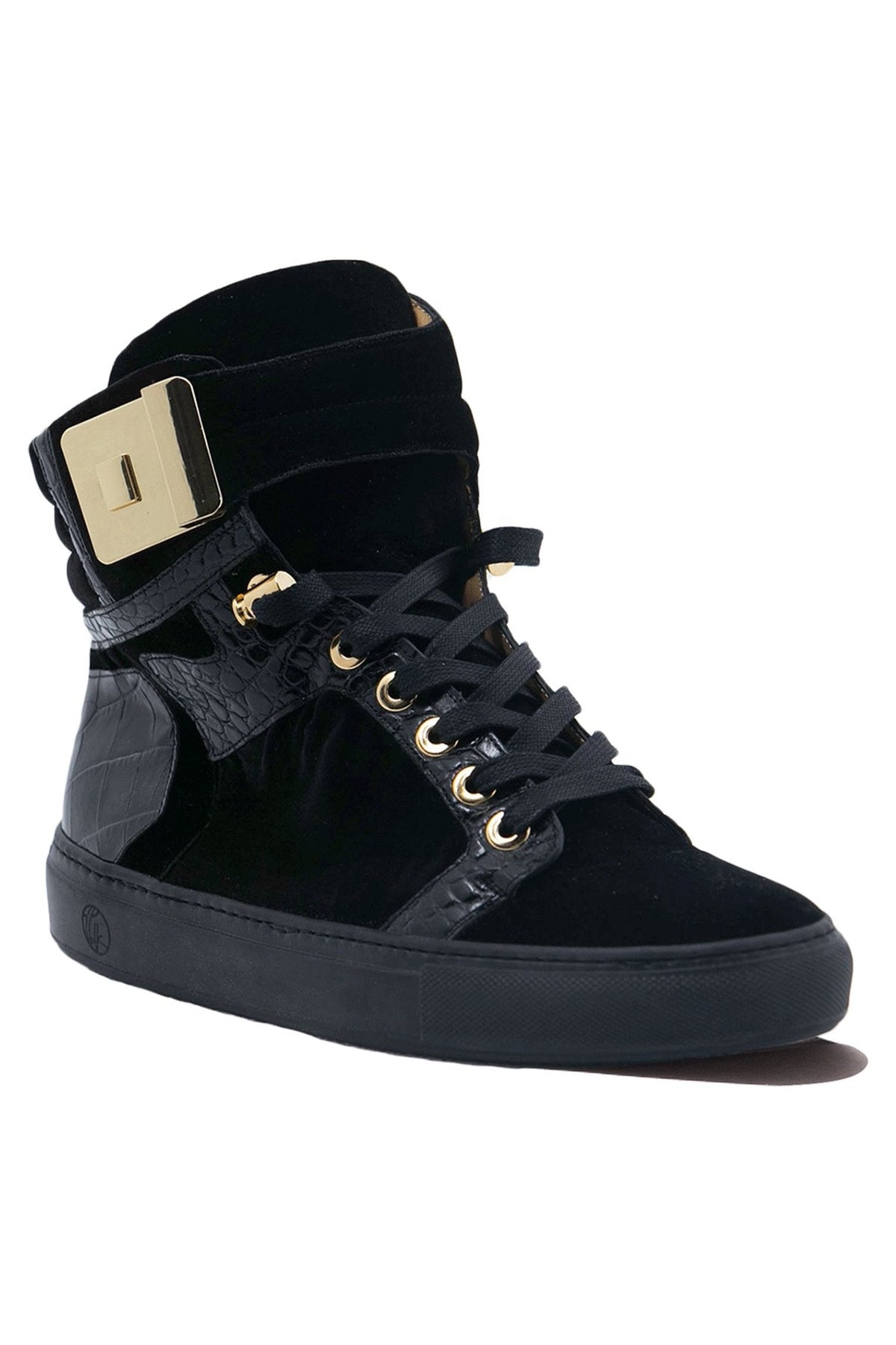 Black Soul Black | Black | Velvet | Limited Edition - Giuliano Galiano | Handcrafted Luxury Sneakers Made In Italy