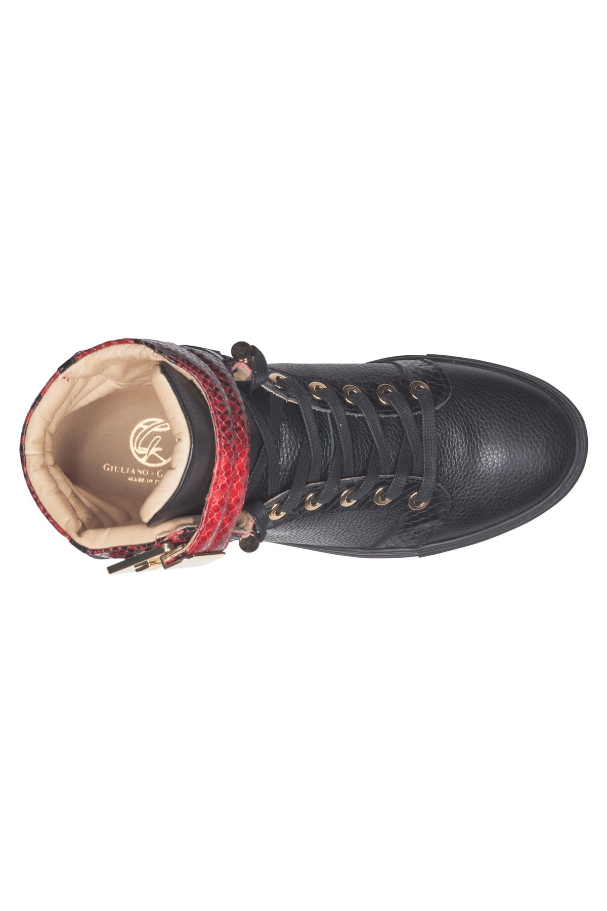 Black Soul Black | Red | Leather | Limited Edition - Giuliano Galiano | Handcrafted Luxury Sneakers Made In Italy