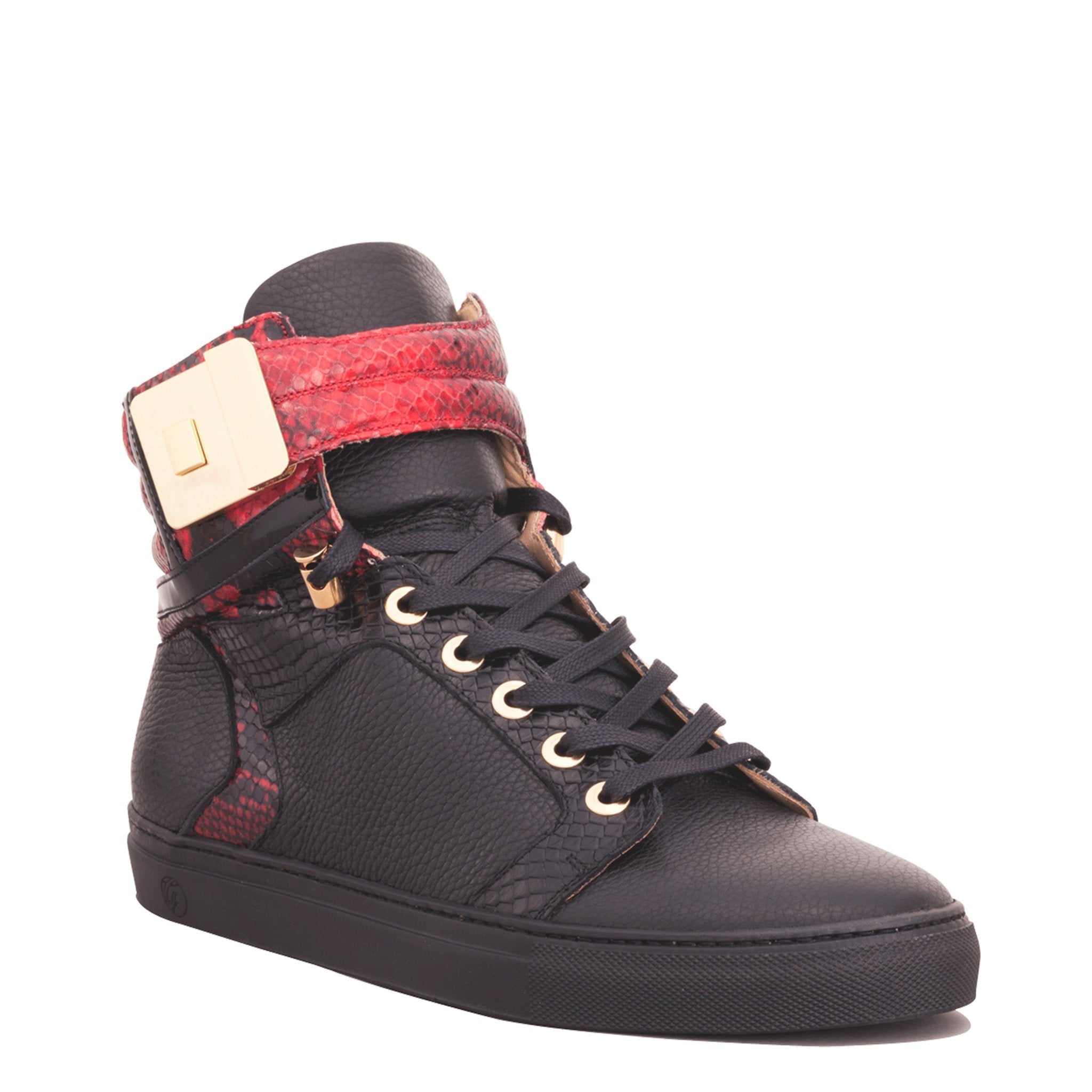Black Soul Black | Red | Leather | Limited Edition - Giuliano Galiano | Handcrafted Luxury Sneakers Made In Italy