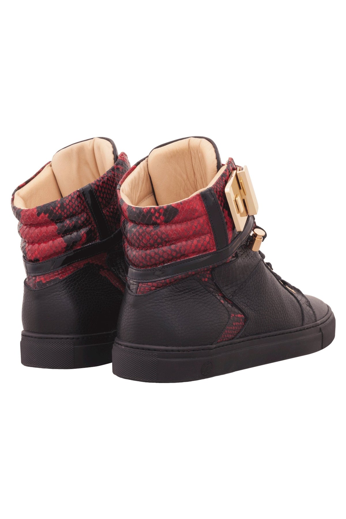Black Soul Black | Red | Leather | Limited Edition - Giuliano Galiano | Handcrafted Luxury Sneakers Made In Italy