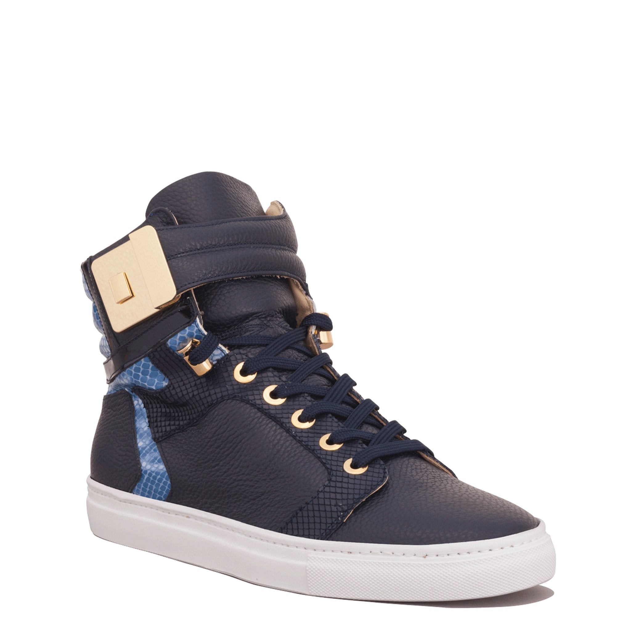 Black Soul Blue | Blue | Leather | Limited Edition - Giuliano Galiano | Handcrafted Luxury Sneakers Made In Italy