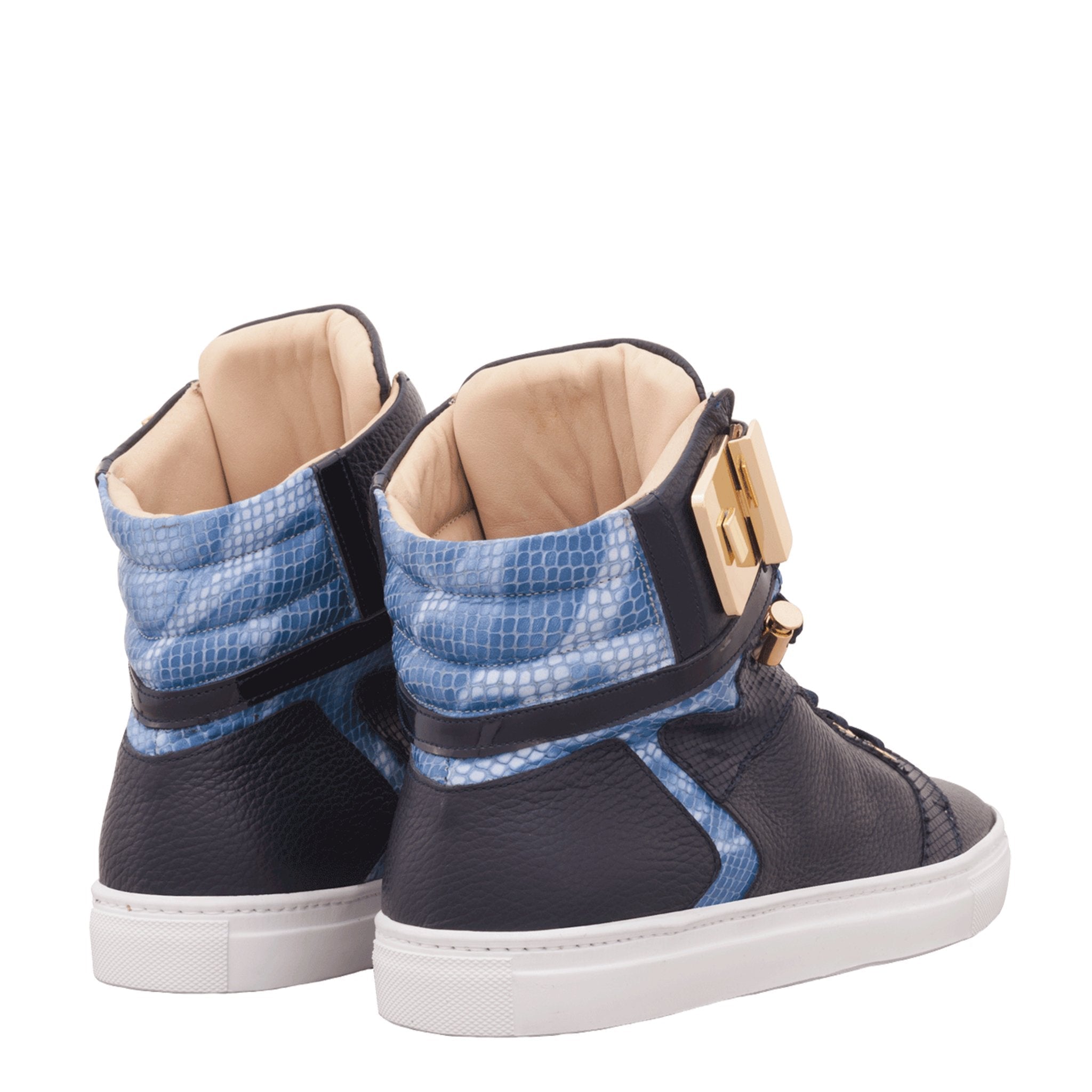 Black Soul Blue | Blue | Leather | Limited Edition - Giuliano Galiano | Handcrafted Luxury Sneakers Made In Italy