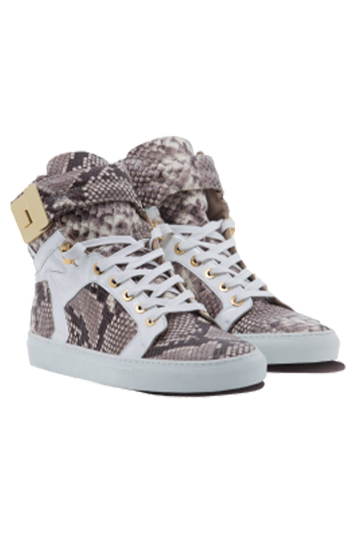 Black Soul Grey | White | Python | Limited Edition - Giuliano Galiano | Handcrafted Luxury Sneakers Made In Italy
