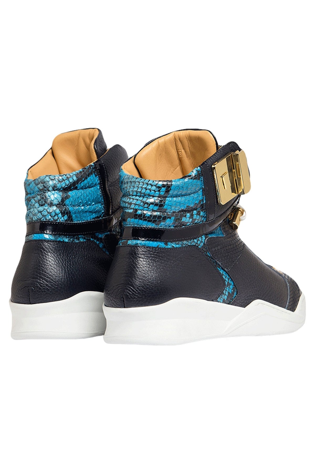 Black Soul II Blue | Blue | Leather | Limited Edition - Giuliano Galiano | Handcrafted Luxury Sneakers Made In Italy