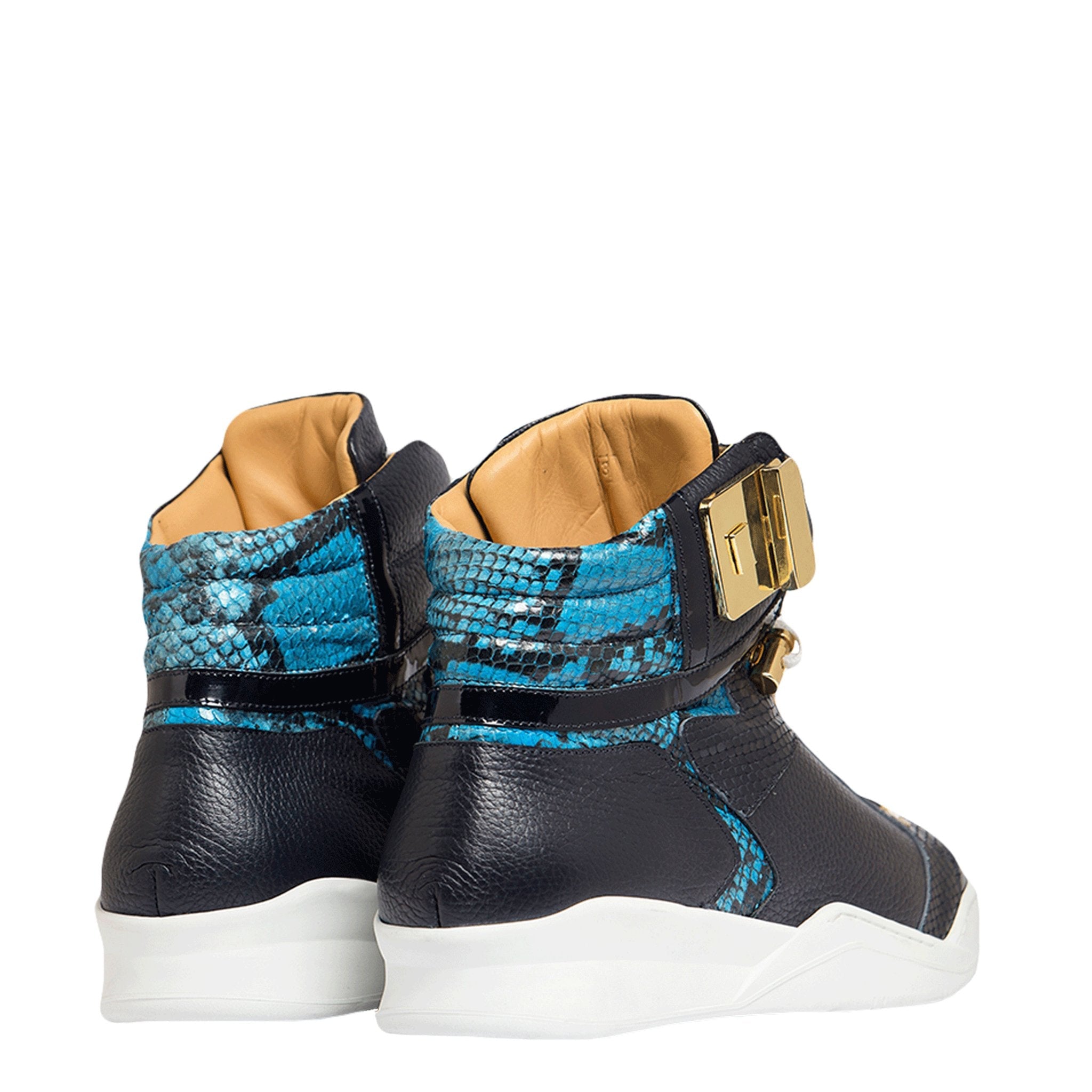 Black Soul II Blue | Blue | Leather | Limited Edition - Giuliano Galiano | Handcrafted Luxury Sneakers Made In Italy