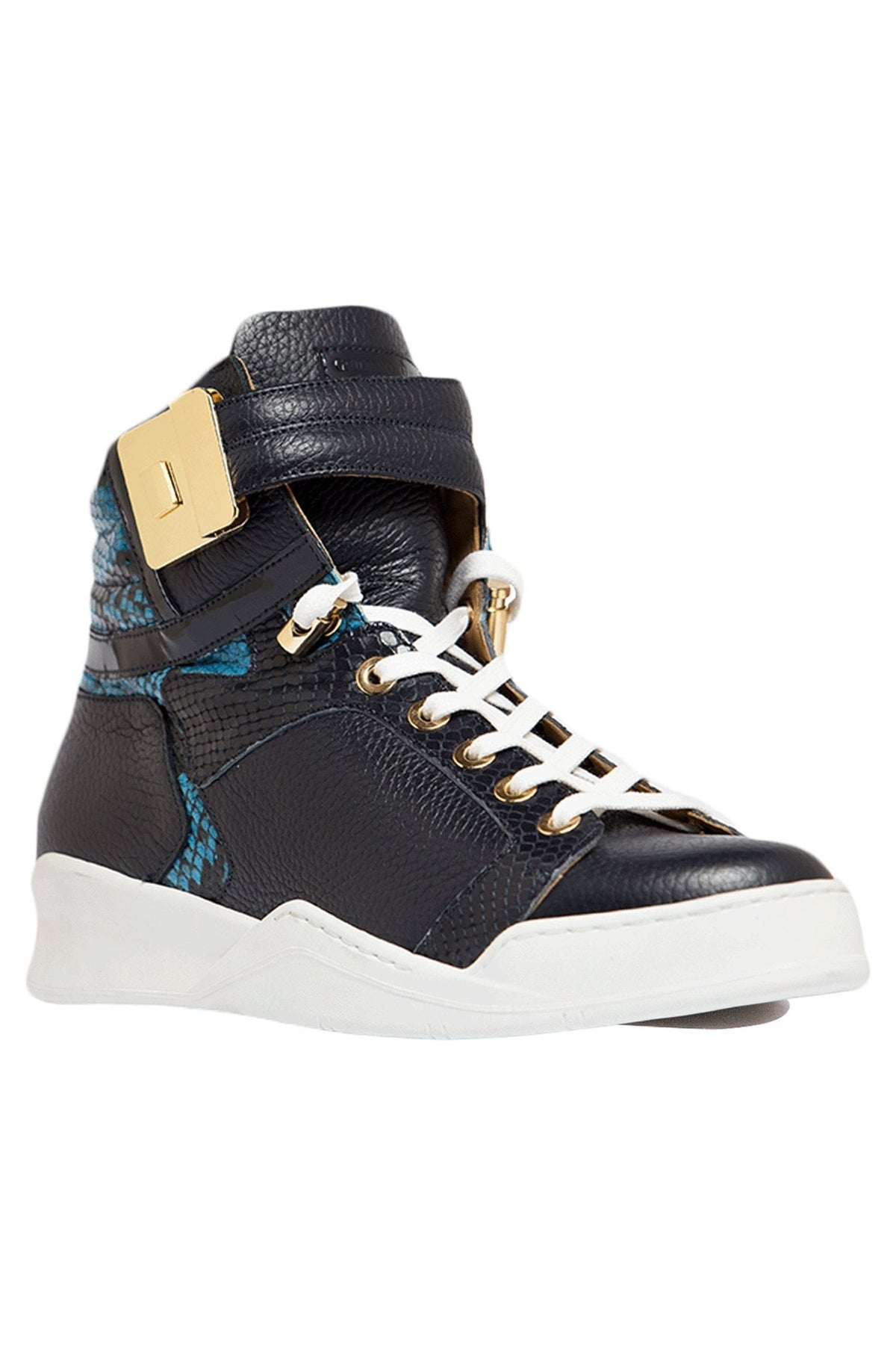 Black Soul II Blue | Blue | Leather | Limited Edition - Giuliano Galiano | Handcrafted Luxury Sneakers Made In Italy