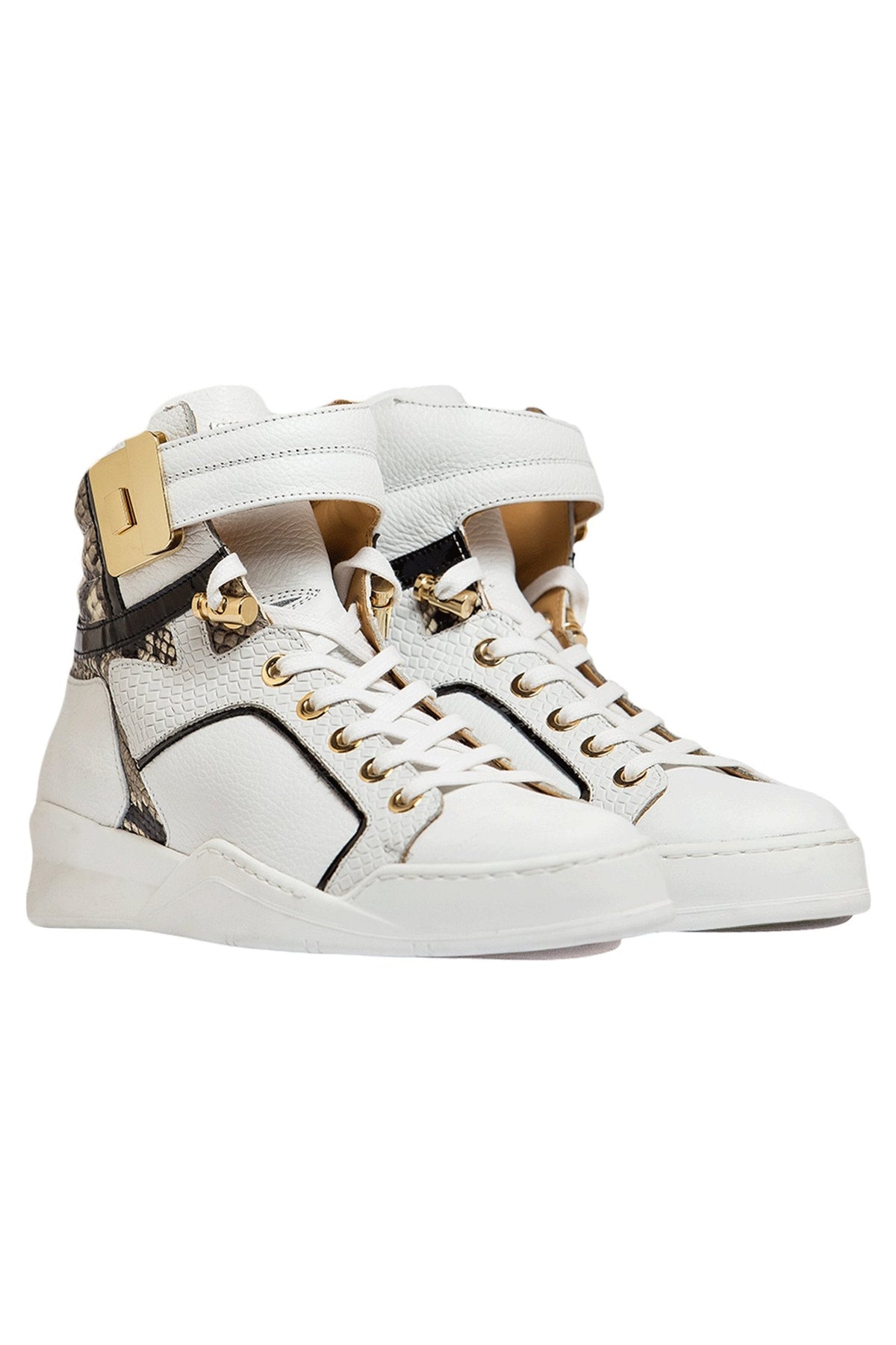 Black Soul II White | Grey | Leather | Limited Edition - Giuliano Galiano | Handcrafted Luxury Sneakers Made In Italy